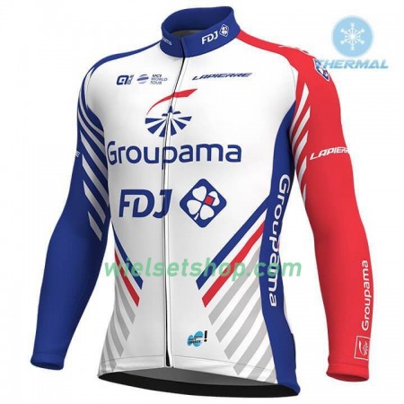 Wielershirt 2018 FDJ N001 Winter Thermal Fleece